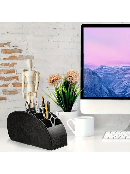1PC 5-Grid Remote Control Organizer Box Desktop Storage Tray for TV Box Remote Glasses Pen Home Office