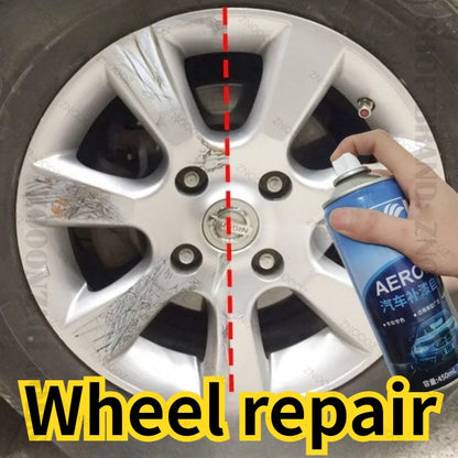 450ml Silver Series Alloy Automotive Wheel Repair Spray Paint - DIY Scratch Remover, Touch Up Paint Quick Matte Bright black