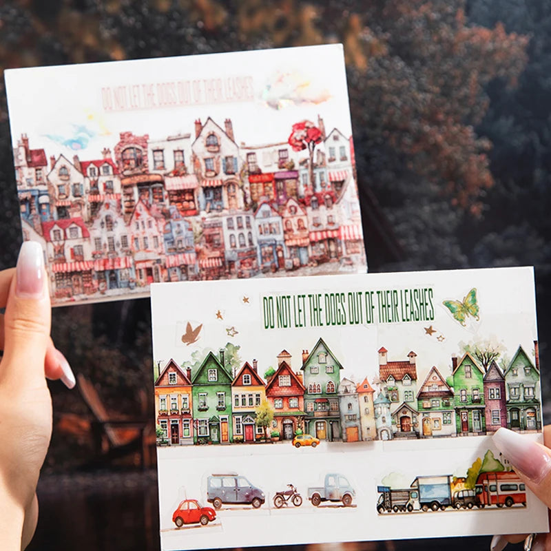 Mr.Paper kawaii Wacky House Series House Landscaping Tape DIY handbook decorative tape stickers student supplies washi tape set