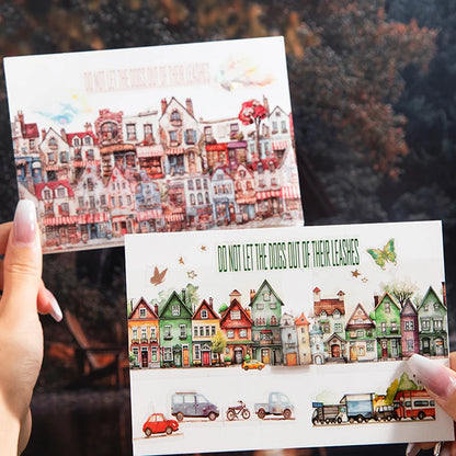 Mr.Paper kawaii Wacky House Series House Landscaping Tape DIY handbook decorative tape stickers student supplies washi tape set