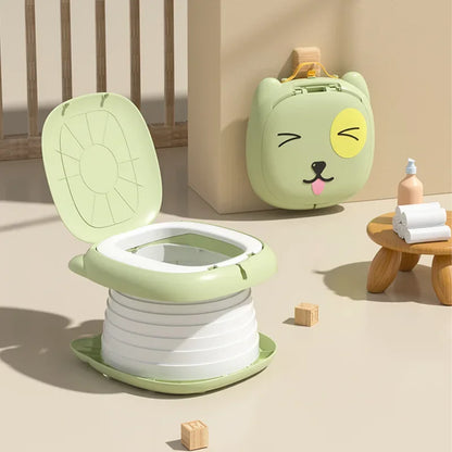 Portable Potty for Toddler Travel Foldable Potty Training Toilet for Car Camping Indoor Outdoor Bathroom for Baby Children Kids