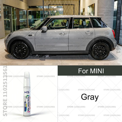 For MINI Black Pepper White lsland Blue Red Gold Green Grey Car Paint Repair Pen Touch Up Scratch Remover DIY Auto Accessories