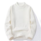 Half Turtleneck Knitwear Sweater New Autumn/Winter Mock Neck Sweatshirts Solid Color Pullovers Man Brand Casual Mens Clothing