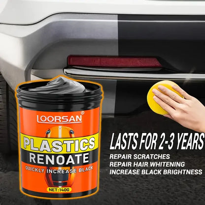 Car Interior Refurbishing Kit, Long-Lasting Plastic and Rubber Repair Agent - Enhances Black Frame Renewal, Tire Shine