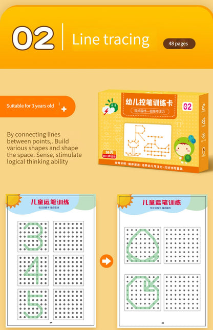 Magical Tracing Workbook Set Reusable Magic Practice Copybook for Kids with Drawing Pens and Eraser Learning Books Writing