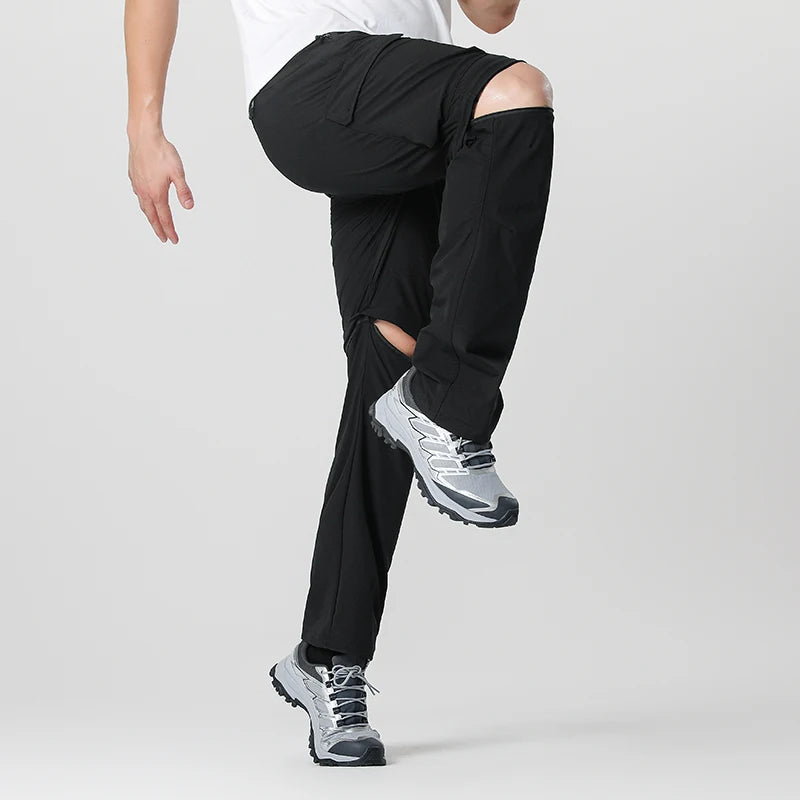 Men's Cargo Hiking Convertible Pants, Waterproof, Quick Dry, Lightweight, Removable Zipper, Perfect for Outdoor Adventures, Fishing and Camping, All-Season Versatile Hiking Gear.