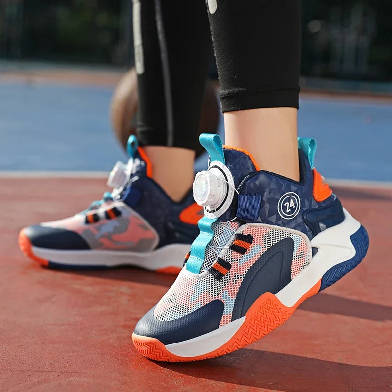 Children Basketball Sneakers Boys Shoes Kids Skater Casual Sneaker Non-Slip Sports Shoes for Boy Basket Training Child Tennis