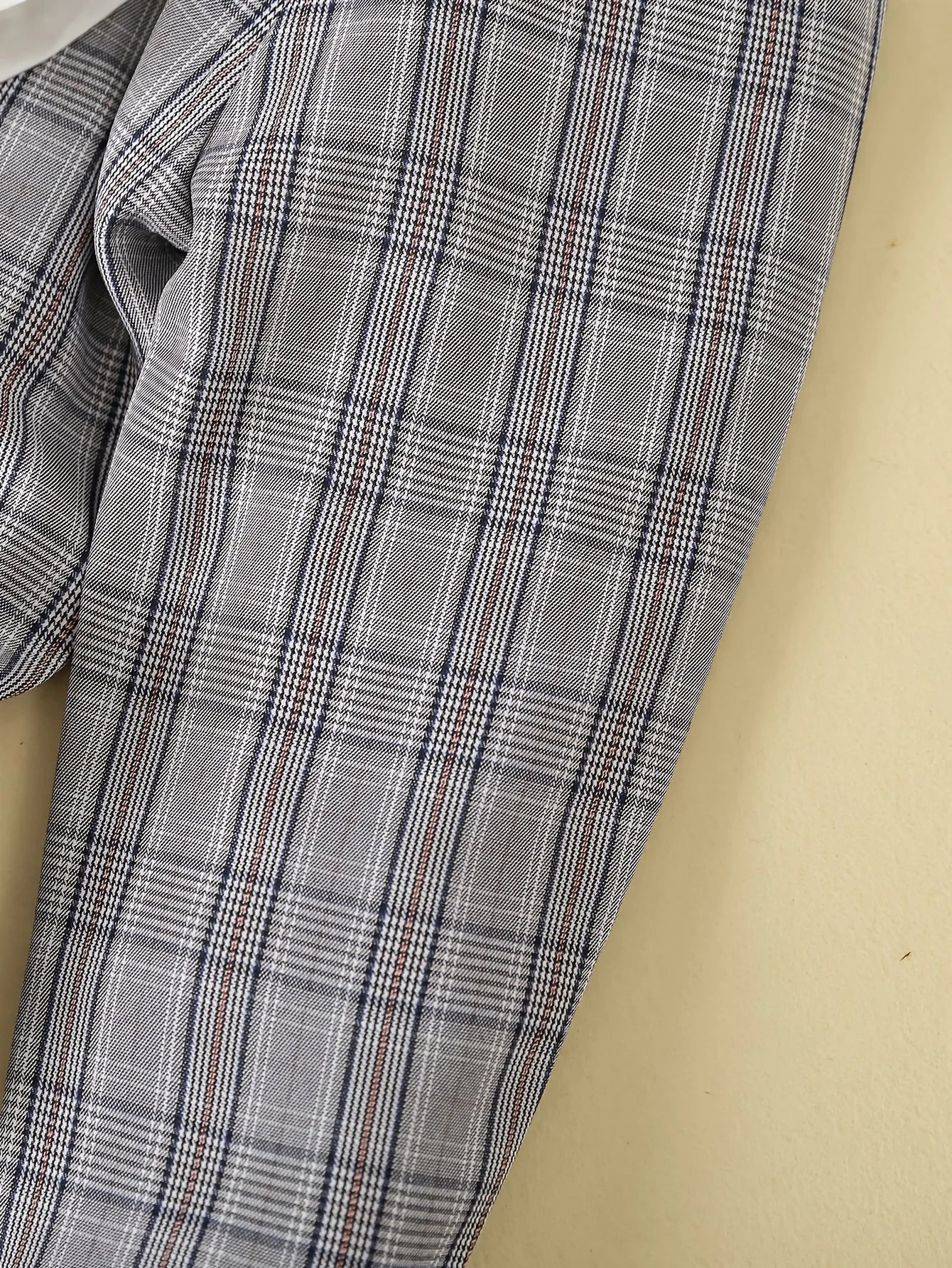 Boys and gentlemen's clothing, plaid four piece shirt+vest+pants+hat