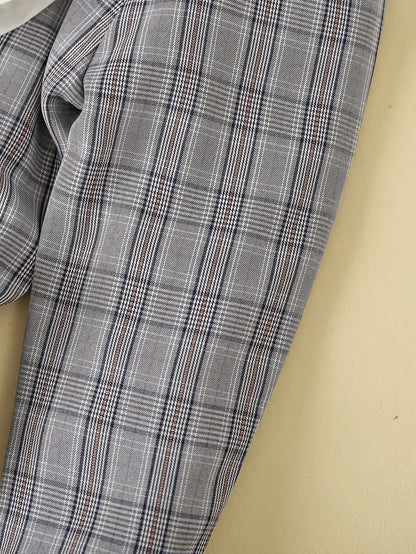 Boys and gentlemen's clothing, plaid four piece shirt+vest+pants+hat