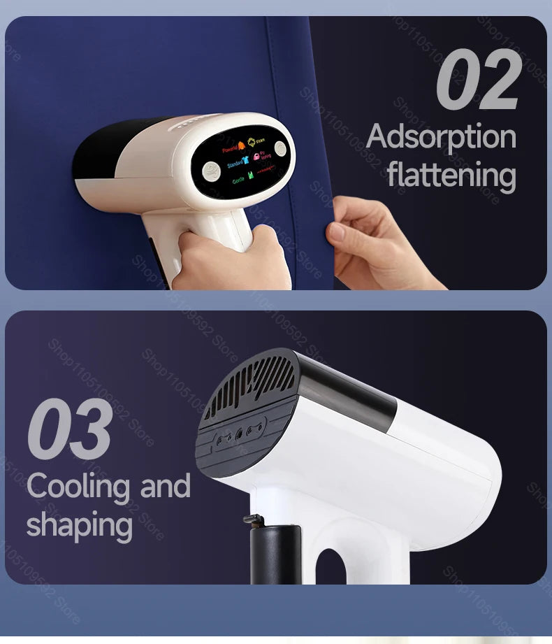 Handheld Powerful Adsorption Vacuum Steamer Iron 2 in 1 Steam Ironing Dry Ironing Garment Steamer Smooth Out Stubborn Wrinkles