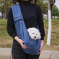Breathable Pet Sling Carrier Bag for Cats Small Dogs Up to 7.5kg - Portable Single Shoulder Travel Pet Carrier