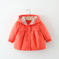 Baby Girl'S Winter Cute Solid Color Girl'S Jacket Sweet Beauty Baby Floral Hooded Jacket Long Sleeved Jacket (0-3 Years Old)