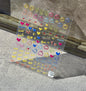 Collage Text English Letter Musical Note Star Graffiti Colorful 5D Love Heart Bowknot Nail Art Sticker Adhesive Manicure Decals