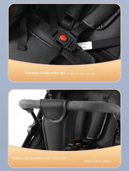 Baby Carriage,Bi-directional ultra lightweight foldable high landscape four wheel shock absorber baby stroller,baby cart