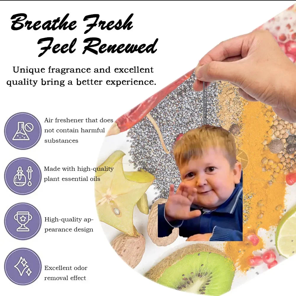 1pc Russian Boy Hasbulla Fun Car Aromatherapy Perfume Air Freshener Mirror Interior Accessories Pendant