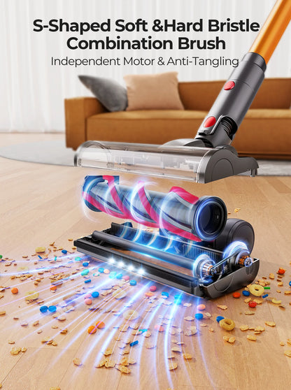 90 Minut Laresar V7S 75000PA 650W Cordless Vacuum Cleaner Handheld Long Runtime Removable Battery Smart Display Home Appliance