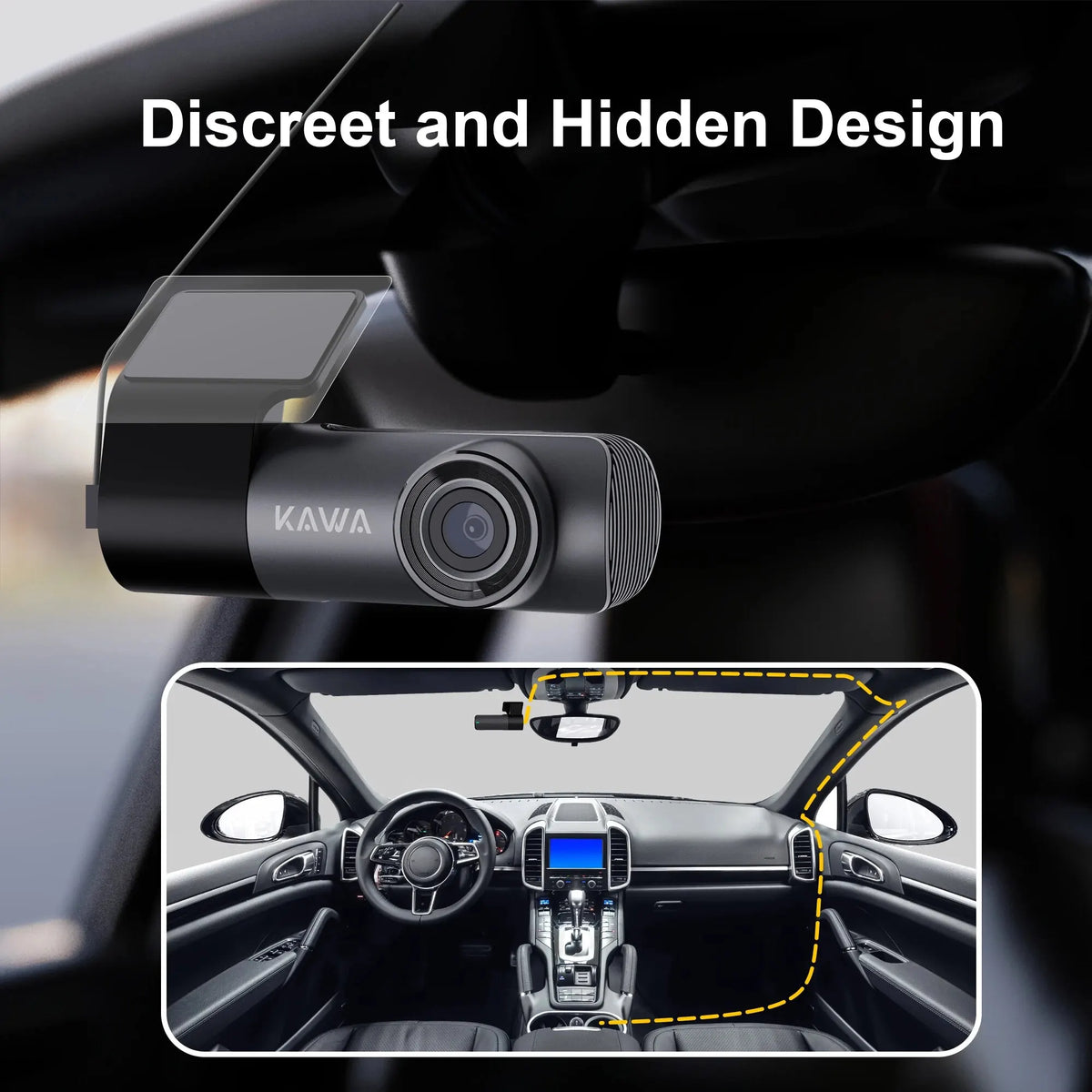 2K Dash Camera For Car DVR Dash Cam In The Car KAWA D5 Video Recorder Emergency Voice Control WiFi APP Monitor WDR Dashcam