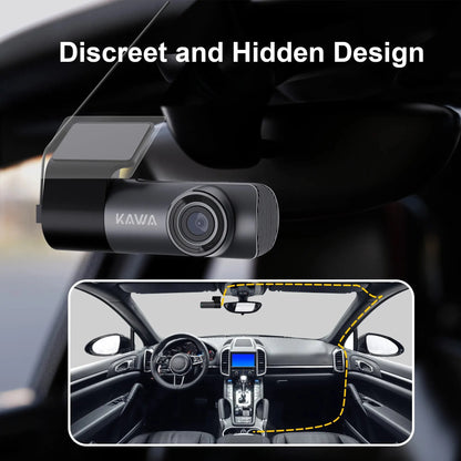 2K Dash Camera For Car DVR Dash Cam In The Car KAWA D5 Video Recorder Emergency Voice Control WiFi APP Monitor WDR Dashcam