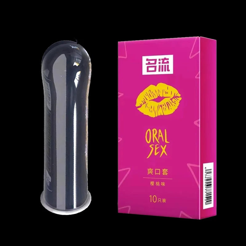 Let Her Like Blowjob Oral Sex Condoms For Men Sterile Oil Free Cherry Ultra Thin Condom Cock Penis Sleeve Sex Toys Adult Product