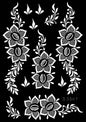 Flower Tattoo Stencil Reusable Henna Template for Hand and Body Henna Tattoo Design for Wedding Festival Party Tattoo Tools