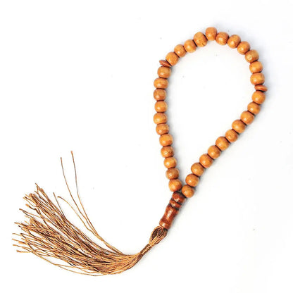 Wood Tasbih Prayer Beads 99/33 Muslim Prayer Beads Islamic Handheld Prayer Bead Muslim Rosary Beads Bracelet Tassel Jewelry Gift