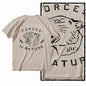 G41 Beige Vintage 100% Cotton Tiger Printed Men's T-shirt |  Streetwear Big Size Cool O-neck men's Tee Tshirt