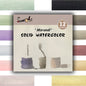 SeamiArt 12Color Skin/Ocean/Candy/Morandi Solid Watercolor Set Simple Package for Painting Art Supplies