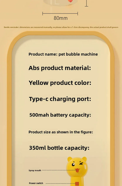 Pet Automatic Foam Dispenser 1:6 Dilution Scale Cat Dog Bath Bubble Maker One Touch Foaming Machine Pet Grooming Bath Supplies