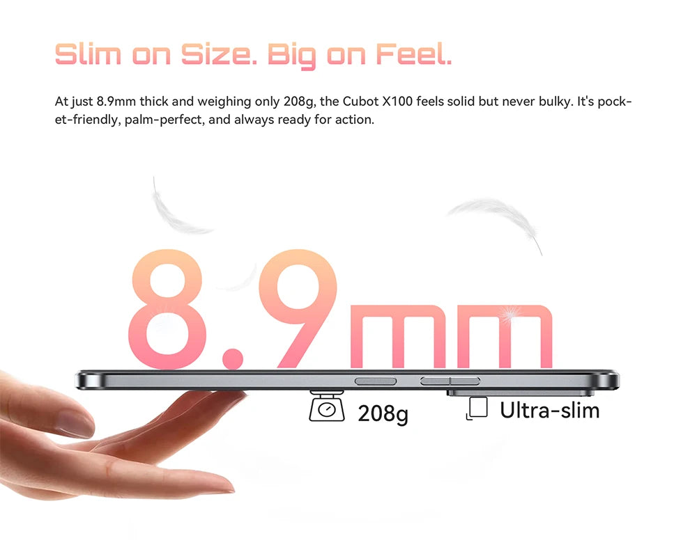 Smartphone 5G Cubot X100, Android 15, Dimensity 7025, 6nm, 2.5GHz,6.88-inch Screen,16GB(8+8),256GB, 64MP Camera, 5100mAh Battery