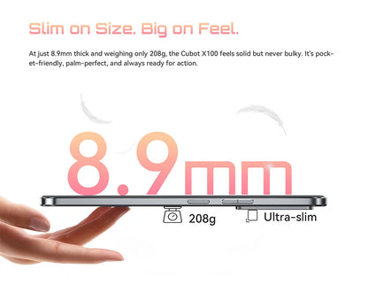 Smartphone 5G Cubot X100, Android 15, Dimensity 7025, 6nm, 2.5GHz,6.88-inch Screen,16GB(8+8),256GB, 64MP Camera, 5100mAh Battery