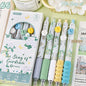 5Pcs Creative Rose Series 0.5mm Gel Pen Set Ultra Soft Silicone Pen Grip Quick-Drying Ink Pen Office Signature Pen