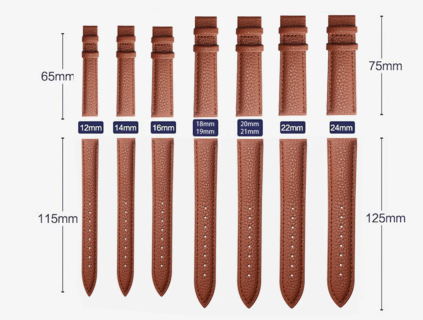 SAMCO Genuine Leather Watch Band 12/14/16/18/19/20/21/22/24 mm Watch Strap for Man Women High-quality Wrist Watchband + Tool