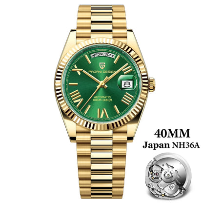 PAGANI DESIGN 2026 New Luxury Rose Gold DD40 Automatic Watch For Men 8285 Mechanical Wristwatch Men Stainless Steel Waterproof