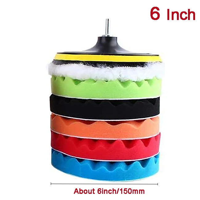 8Pcs Car Polishing Kit Polish Pad 3/7/5 Inch Car Polishing Disc Waxing Sponge Car Polisher Buffing For Car Polisher Accessories