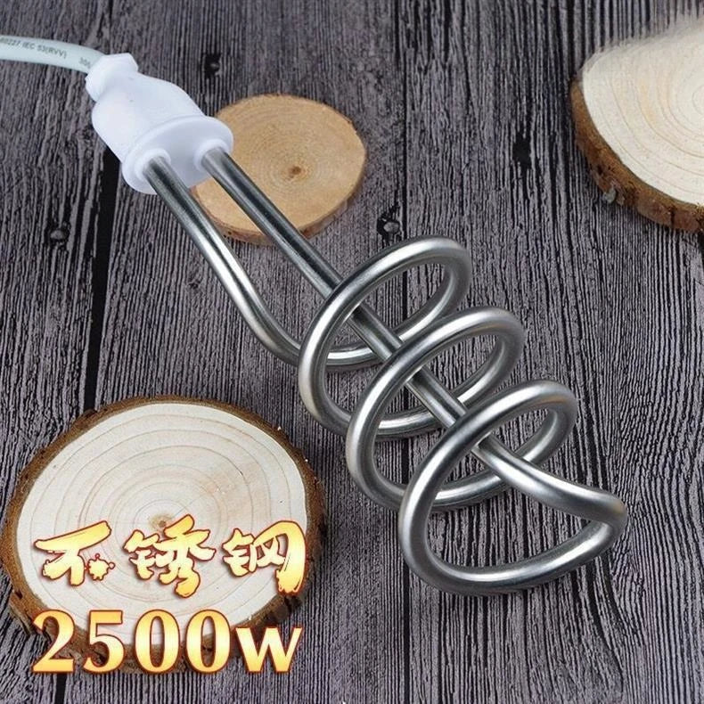 2500W-4000W Stainless Steel Immersion Heater Boiler Tankless Water Heating Rod Home Electric Hot Water Heater 220V