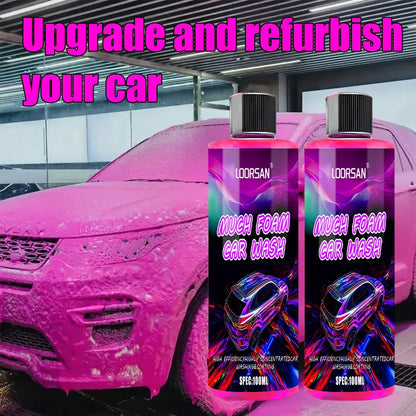 LOORSAN Pink High-Foam Car Wash Shampoo, Thick Snow Foam Cleaning Soap for Gentle Deep Cleaning & Gloss Enhancement