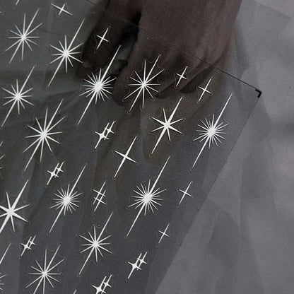 Gold Silver Starlight Laser Pink Colorful Glitter Star Bronzing Rhinestones Relief Nail Art Decorations Stickers Manicure Decals