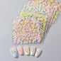 3D Colorful Flowers Cherry Blossoms Rose Daisy Nail Decals 20/30/60/70/90pcs Cute Heart Nail Sticker Manicure Decoration 5.5*6cm