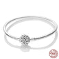 Bracelet Silver 925 Original 17-20CM Star Moon Sun Four Leaf Clover Green Zircon Bracelets Fit DIY Charms Birthday Jewelry Gifts