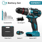 YOFIDRA 3 IN 1 25+3 Torque Electric Impact Drill  Handheld Cordless Impact Drill Woodworking Power Tool For Makita Battery Pin