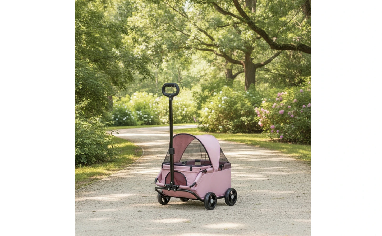 Pet Stroller with Telescopic Handle Folding Foldable Pet Stroller Sturdy Sturdy for Small Dogs, Outdoor Walks, Travel