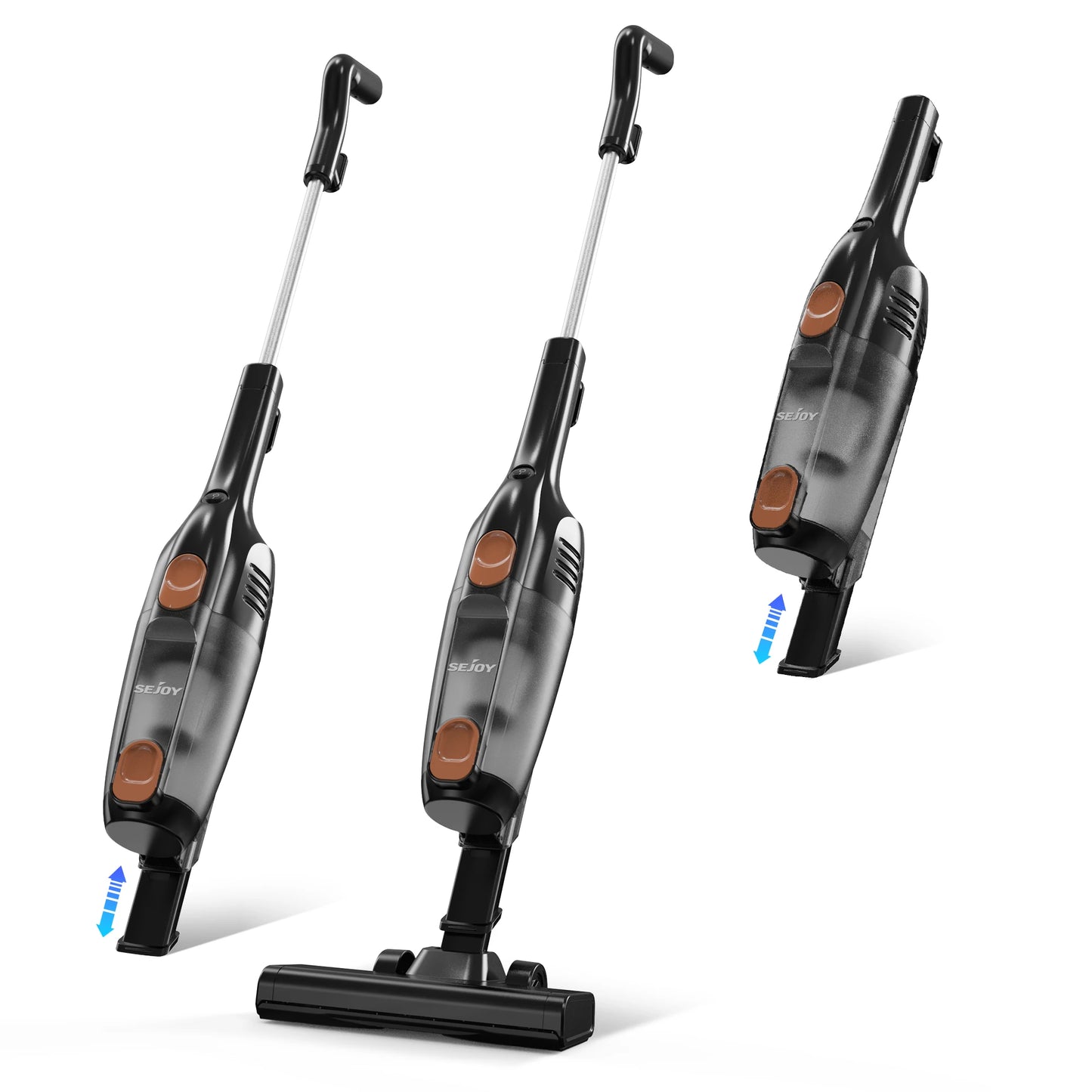 Sejoy 110/220v Corded Vacuum Cleaners 15Kpa Powerful Suction 600W Motor Stick Handheld Vacuum Cleaner for Home Pet Hair Carpet