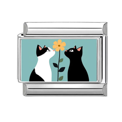 Y2K Cute Funny Sofa Cats Dogs Italian Charm Fit 9mm Stainless Steel Women DIY Bracelet Drop Shipping Fashion Jewelry Wholesale