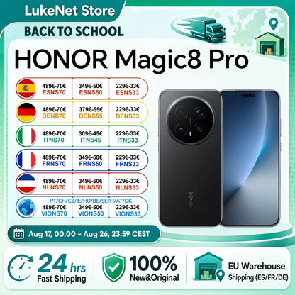 HONOR Magic 8 Pro 5G EU Version Smartphone Snapdragon 8 Elite Gen 5 200MP AIMAGE 6270mAh 100W 6.71''OLED NFC ESIM Honor