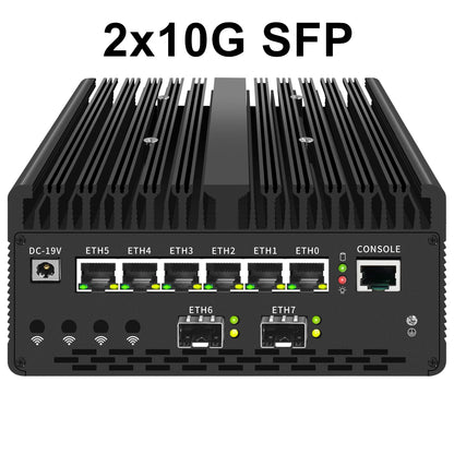 Topton Solid Firewall Mini PC Ultra 9 185H 7 155H 4x/2x 10G SFP 6*2.5G LAN Intel VPro Thunderbolt 4 2xNVMe Proxmox Home Server