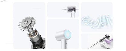 Mijia High Speed Hair Dryer H501 Negative Ion Hair Care 110000 Rpm  (With EU Adapter) 62m/s Wind Speed 1600W Quick Drying