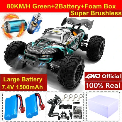 4WD Remote Control Car Off Road 4x4 RC Car High Speed Buggy Truck Super Brushless 50 or 80KM/H Fast Drift Racing Toy Gift