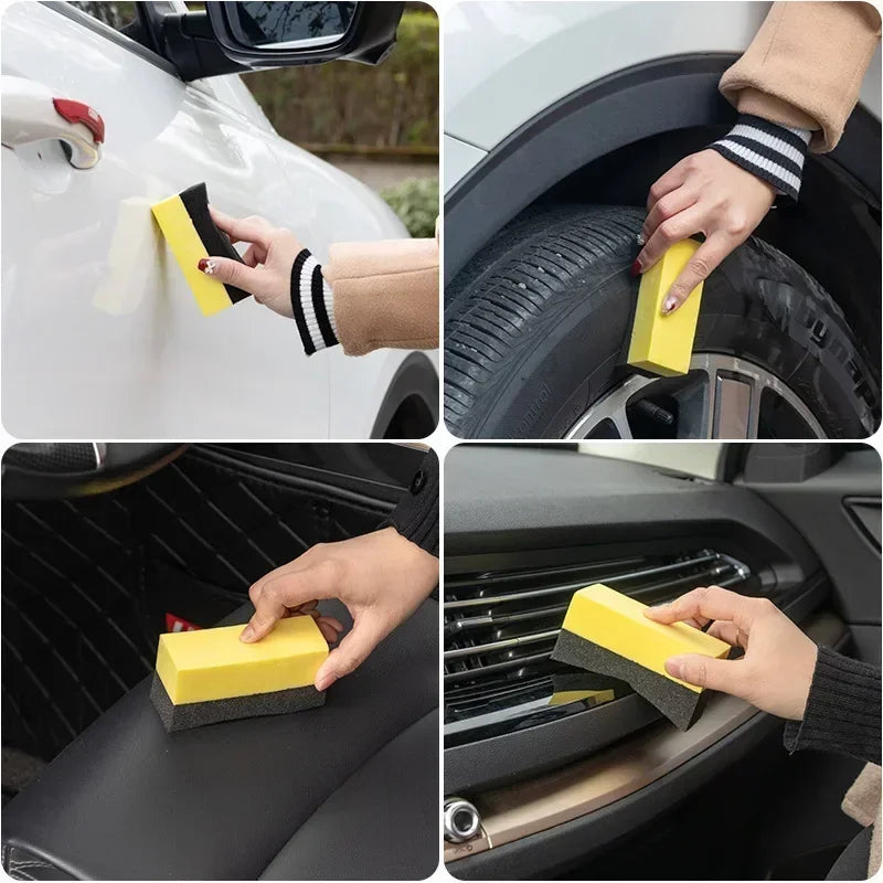 5/10pcs Car Wheel Cleaning Sponge Tire Wash Wiper Water Suction Sponge Pad Wax Polishing Tire Brushes Tools Car Wash Accessories