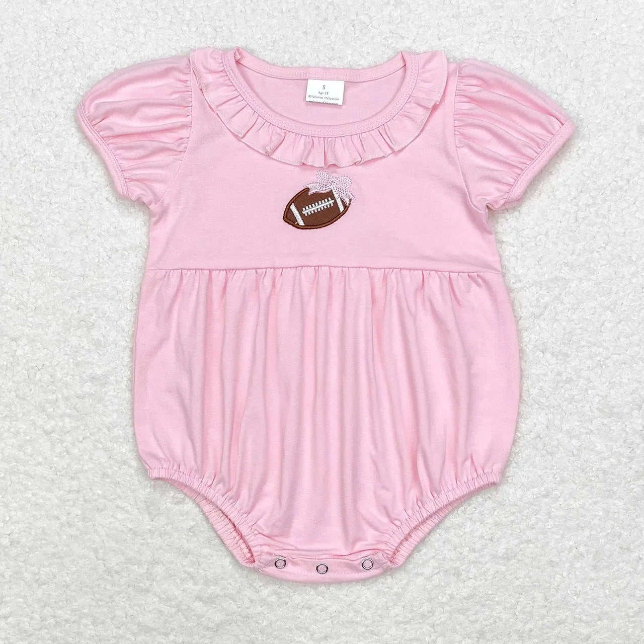 Wholesale Baby Girl Newborn Birthday Balloons Romper Bubble Embroidery Pink Plaid Bows Jumpsuit Kids Toddler Summer Clothes