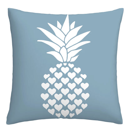 Lake blue white geometric linen pillowcase sofa cushion cover home decoration can be customized for you 40x40 45x45 50x50 60x60